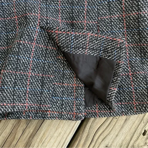 Heartloom Ivy Blazer Charcoal Plaid Button Front - Picture 12 of 15